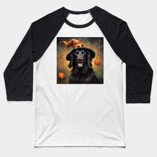 Halloween Flat Coated Retriever Baseball T-Shirt